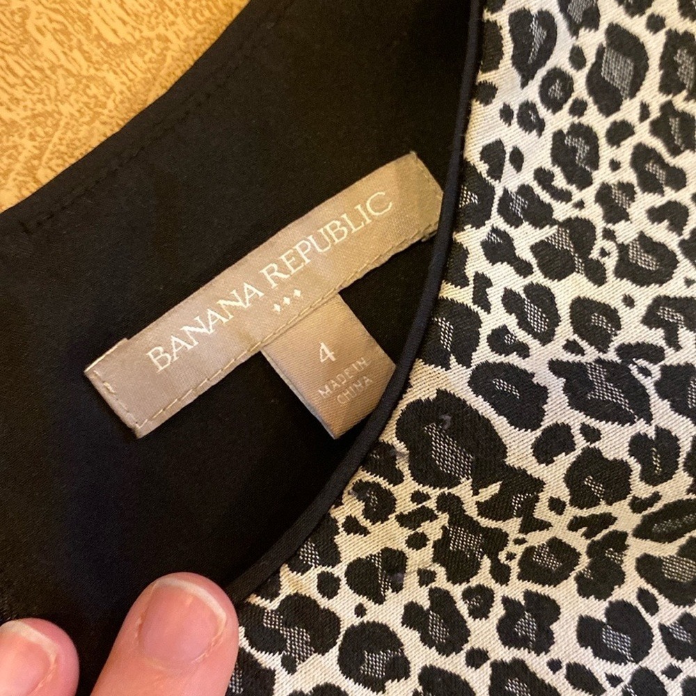 Banana Republic cheetah print dress women's size 4 mob wife aesthetic - Picture 10 of 15
